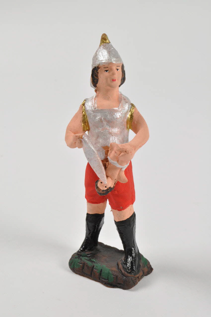 Anonyme figurine de crèche soldat du roi Hérode Campanie, Italie 2004 2004.282.4 Photo Mucem