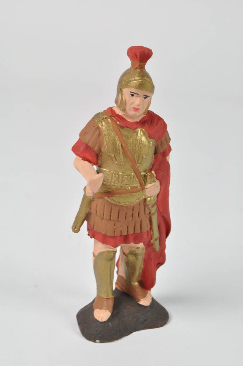 Rossella et Chiara Natella figurine de crèche soldat romain Campanie, Italie 2004 2004.284.3.1 Photo Mucem