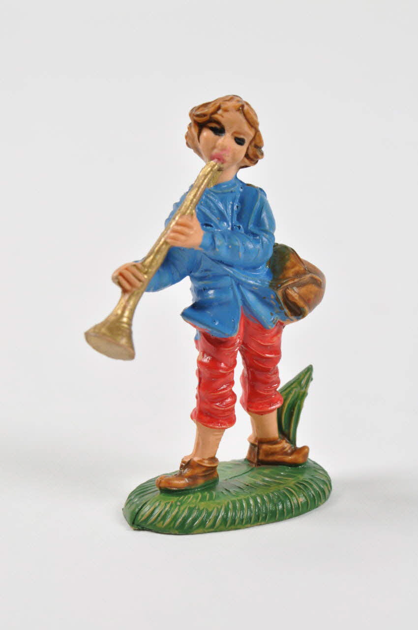 Anonyme figurine de crèche berger joueur de hautbois 2004 2004.285.1 Photo Mucem