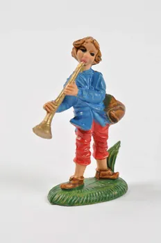 Anonyme figurine de crèche berger joueur de hautbois 2004 2004.285.1 Photo Mucem