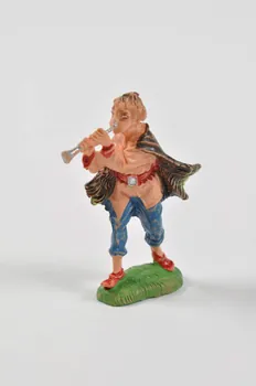 Anonyme figurine de crèche berger joueur de hautbois 2004 2004.285.2 Photo Mucem