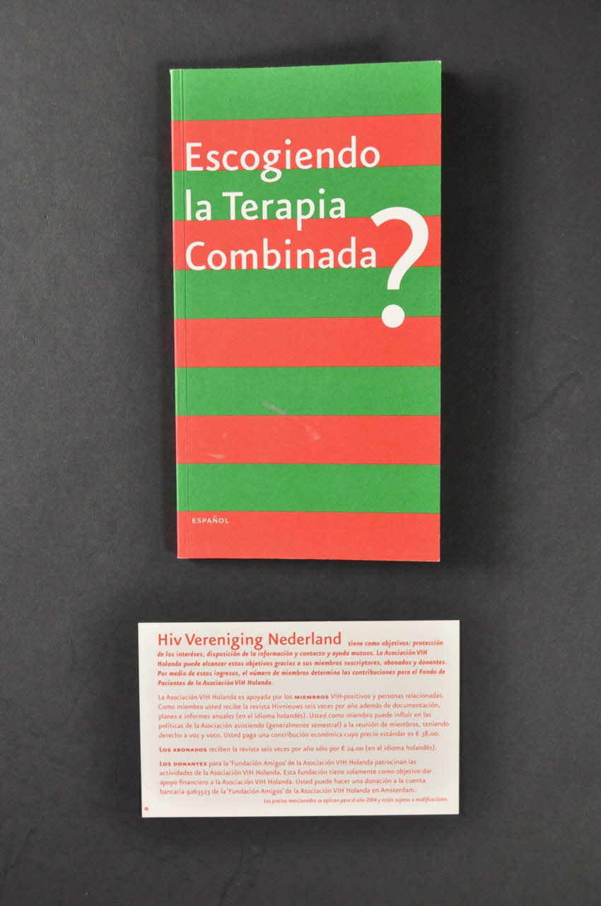 Hiv Vereniging BROCHURE "Escogiendo la Terapia Combinada ?" (Choisir pour la trithérapie ?") Pays-Bas 2004 2005.50.14.1-2 Photo Mucem
