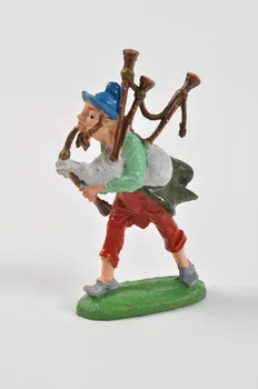 Anonyme figurine de crèche berger joueur de cornemuse 2004 2004.285.8 Photo Mucem