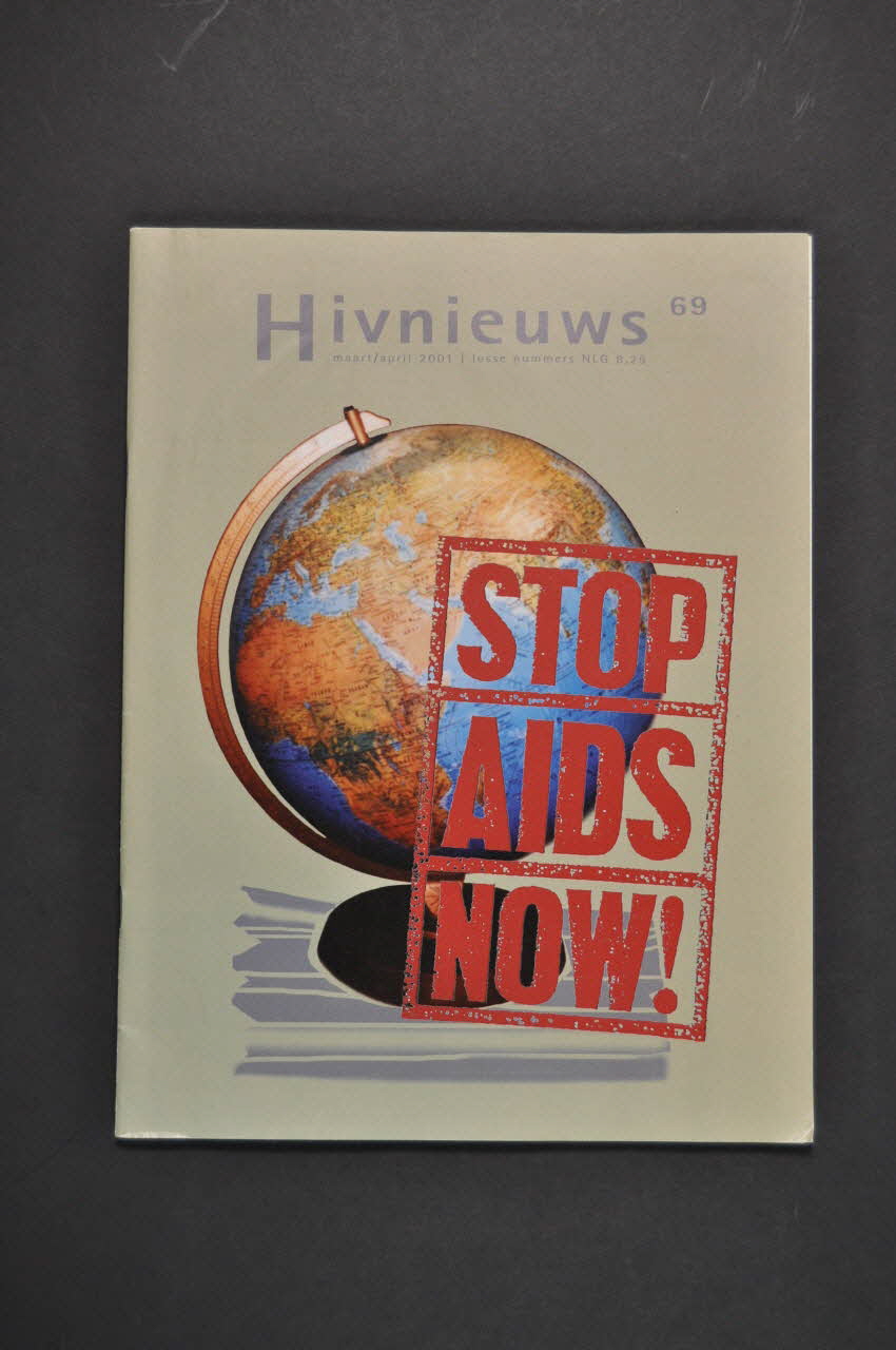 Hiv Vereniging Revue associative "Hivnieuws", mars avril 2001, n° 69 / Stop Aids Now ! Pays-Bas 2001 2005.50.20 Photo Mucem