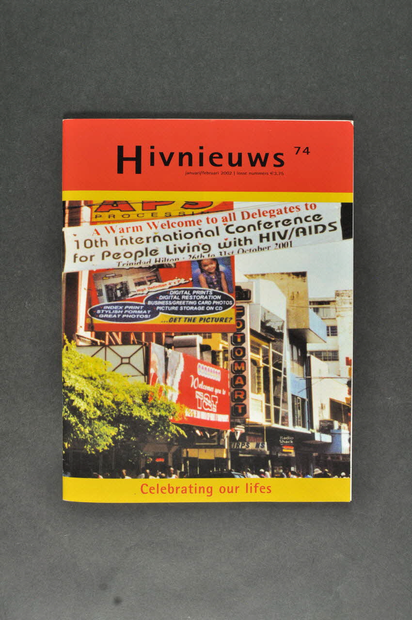 Hiv Vereniging Revue associative "Hivnieuws",  janvier février 2002, n° 74 / Celebrating our lifes Pays-Bas 2002 2005.50.25 Photo Mucem