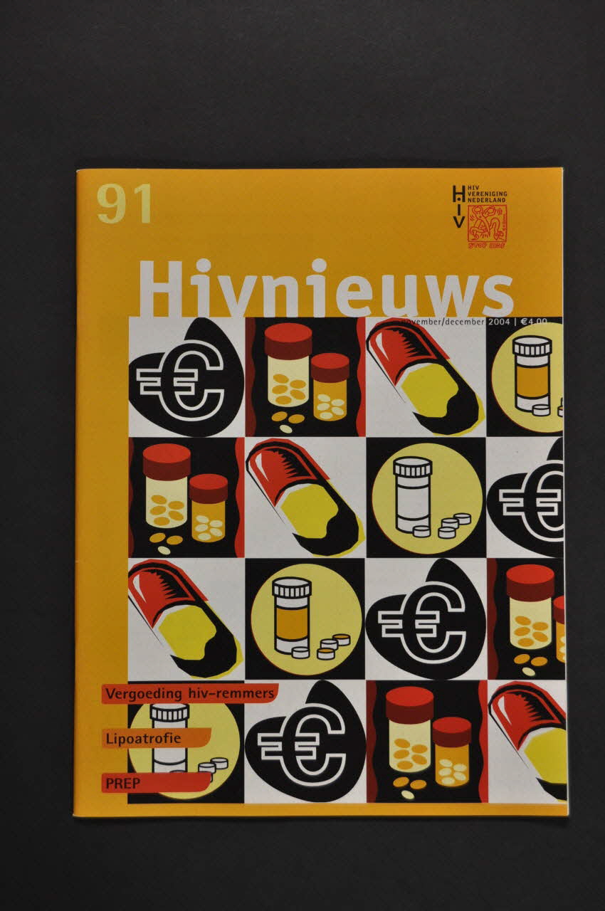 Hiv Vereniging Revue associative "Hivnieuws", novembre décembre 2004, n° 91 / Vergoeding van nieuwe hiv-remmers in de problemen ? (traduire) Pays-Bas 2004 2005.50.42 Photo Mucem