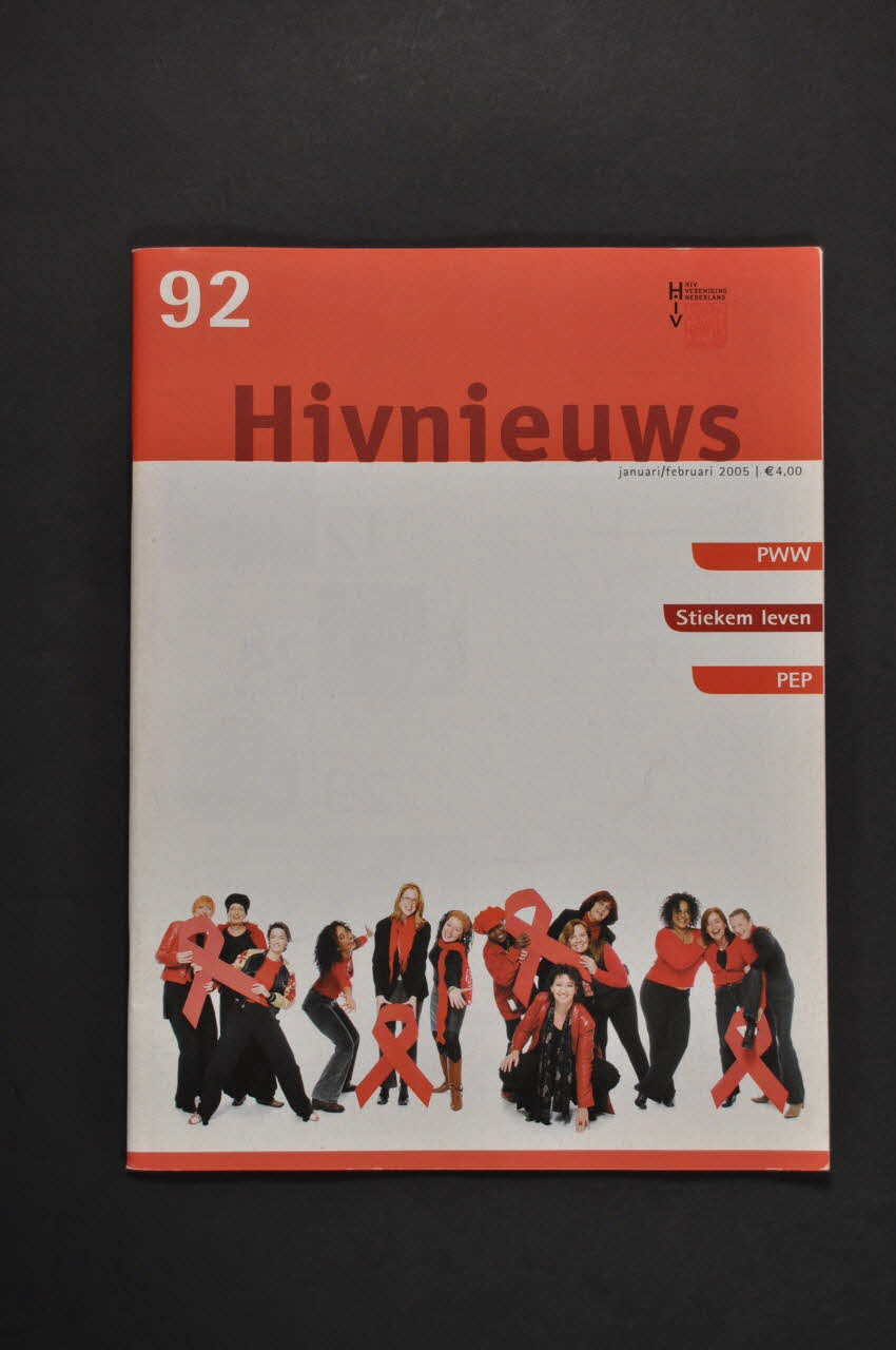 Hiv Vereniging Revue associative "Hivnieuws", janvier février 2005, n° 92 : We zijn er echt !  (traduire) Pays-Bas 2005 2005.50.43 Photo Mucem