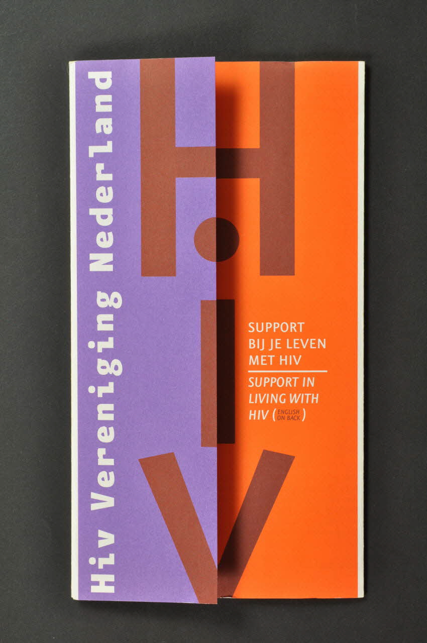 Hiv Vereniging Dépliant "HIV VERENIGING NEDERLAND" (en néerlandais et en anglais) Pays-Bas 2005 2005.50.9 Photo Mucem