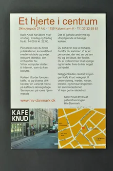 carte "Kafe knud. Et sted for mennesker berort af hiv" (traduire) 2005.51.13 Photo Mucem