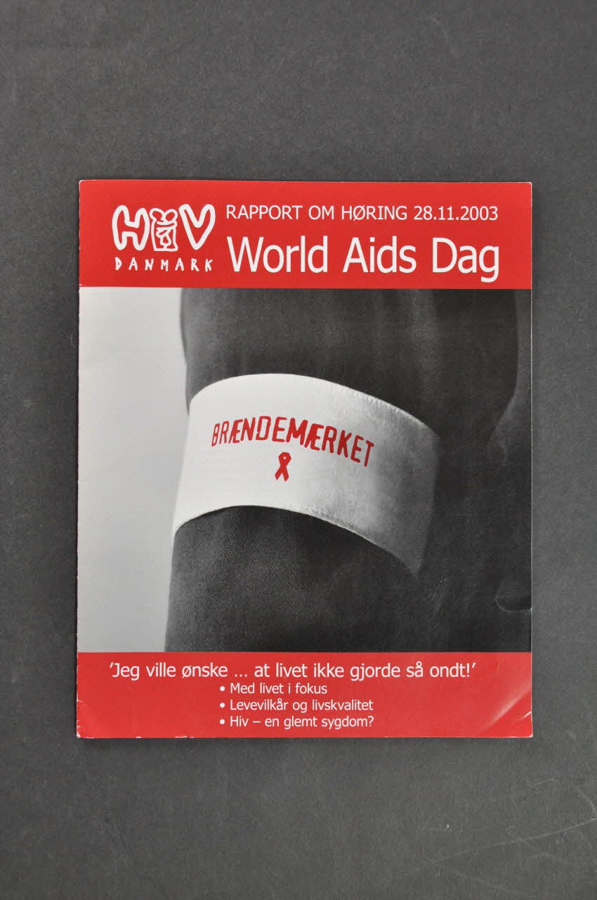 Hiv Danmark Rapport HIV Danmark, World Aids  Dag (Journée) Danemark 2003 2005.51.14 Photo Mucem