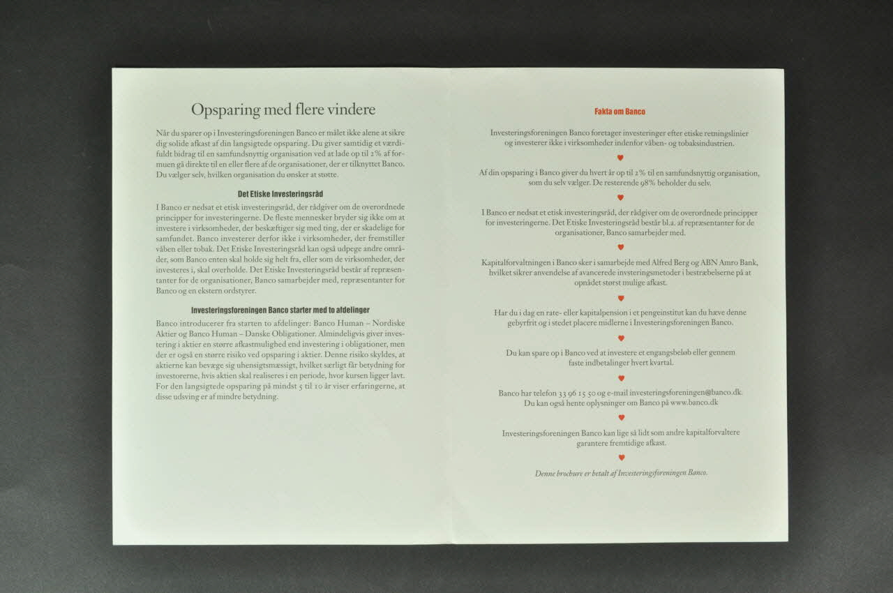 Dépliant "Spar op med hjertet / Og stot AIDS-Fondet" (traduire) 2005.51.7 Photo Mucem