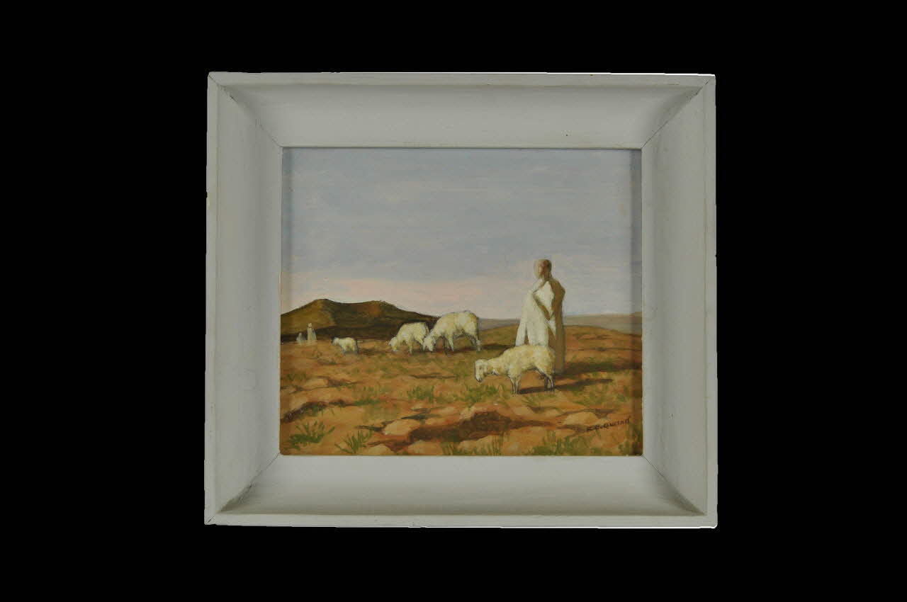 Robert Camille Quesnel tableau Berger avec ses moutons 1956 2004.30.8 Photo Mucem