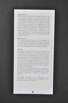 Stichting Mainline Feuille d'information Alternatieve straf Pays-Bas 1995 2005.54.24 Photo Mucem
