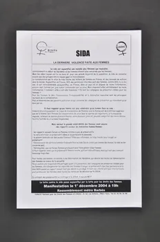 Collectif Pour Les Droits Des Femmes Et Cadac tract "Sida. La dernière violence faite aux femmes" France 2004 2005.56.6 Photo Mucem