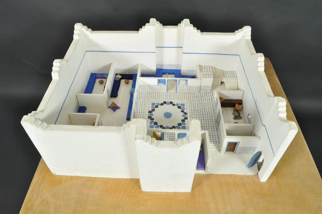 Paul Chériau ; Nejib El Aroussi maquette Maison maghrébine citadine France 1991 2003.8.115.1.1 Photo Mucem