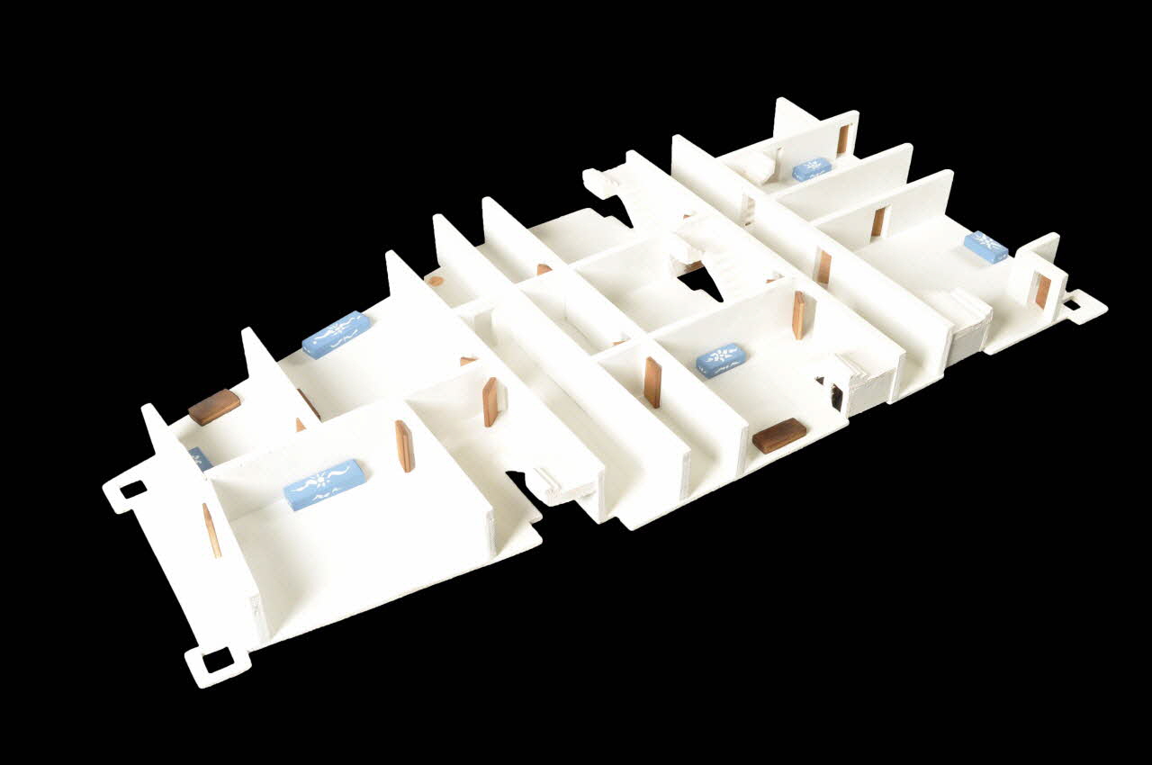 Paul Chériau ; Nejib El Aroussi maquette Habitation collective de type "tighermt" France 1991 2003.8.115.2.14 Photo Mucem