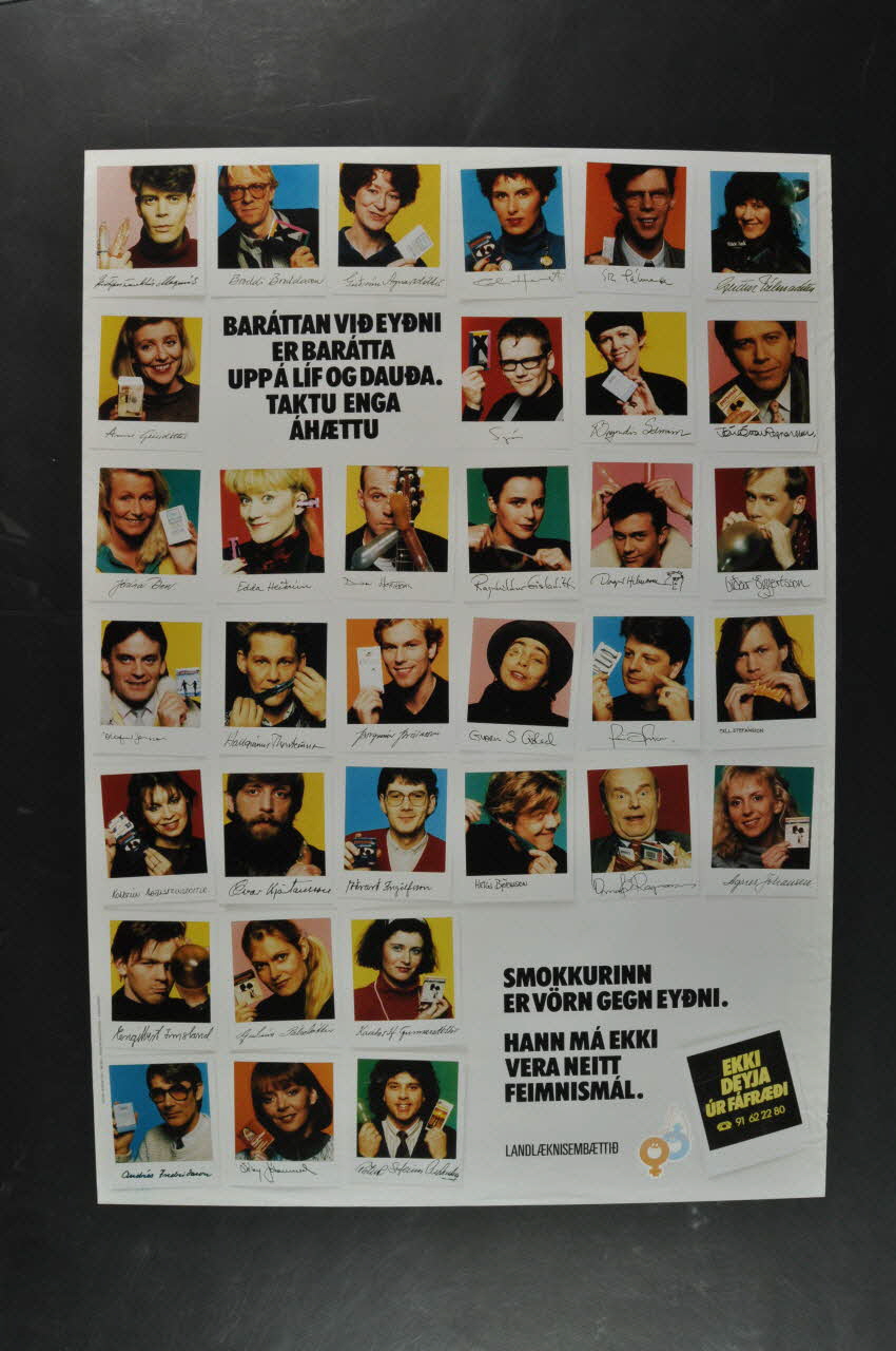 affiche "Barattan vid Eydni er baratta upp a lif og dauda. Taktu enga ahaettu" 2005.59.13 Photo Mucem