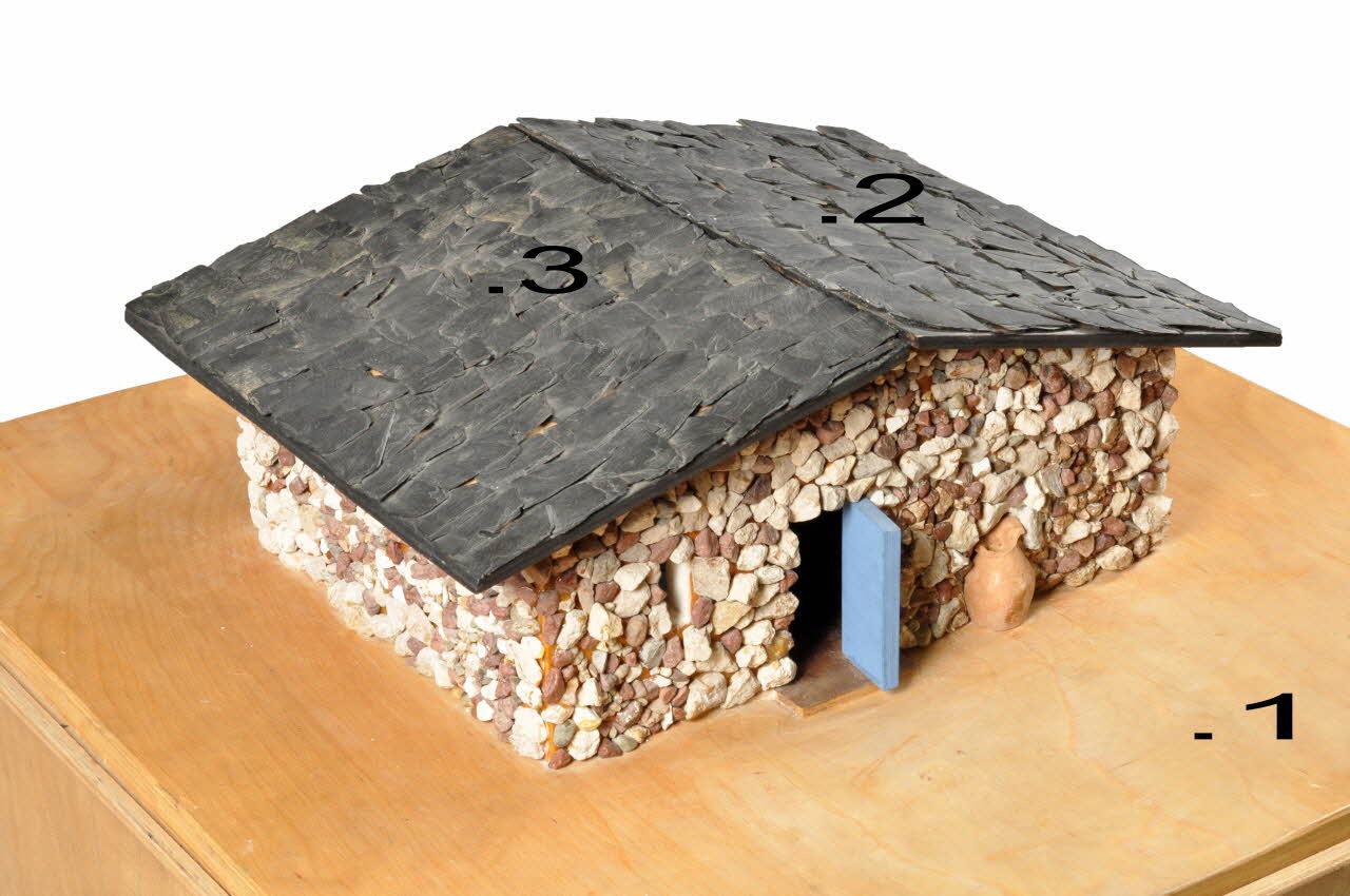 Paul Chériau ; Nejib El Aroussi maquette d'édifice Maison rurale kabyle France 1991 2003.8.115.3.1-17 Photo Mucem