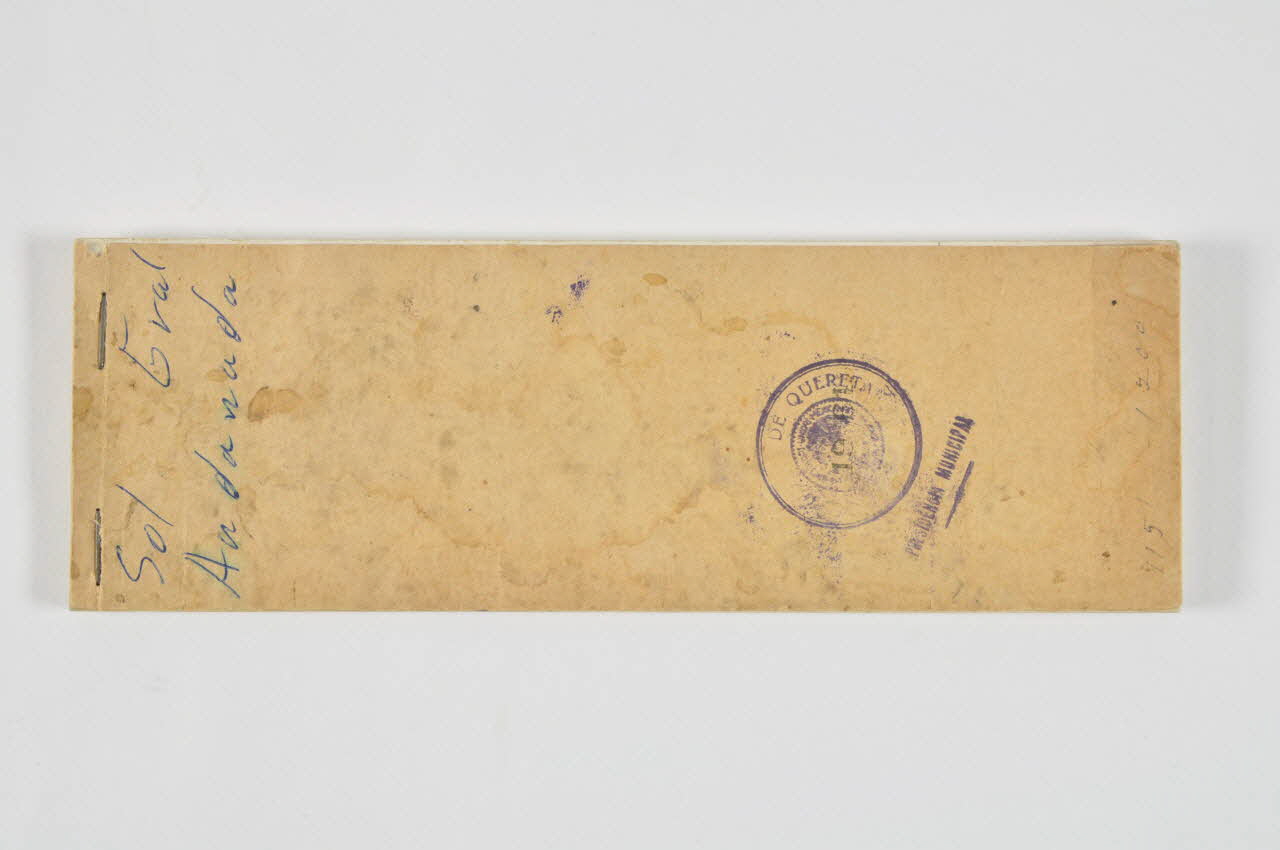 carnet de billets à souche Queretaro de Arteaga, Mexique 1964 2004.349.3 Photo Mucem