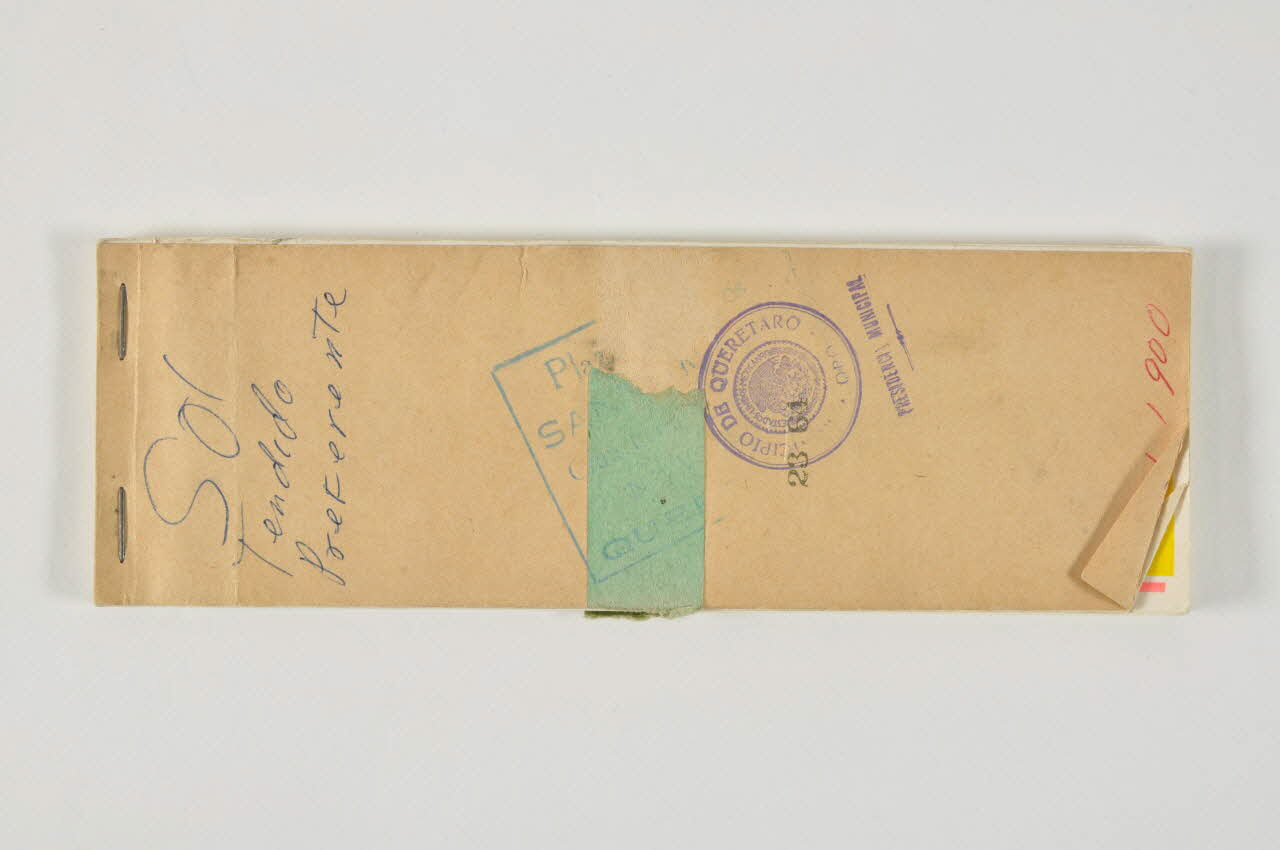 carnet de billets à souche Queretaro de Arteaga, Mexique 1964 2004.349.5 Photo Mucem