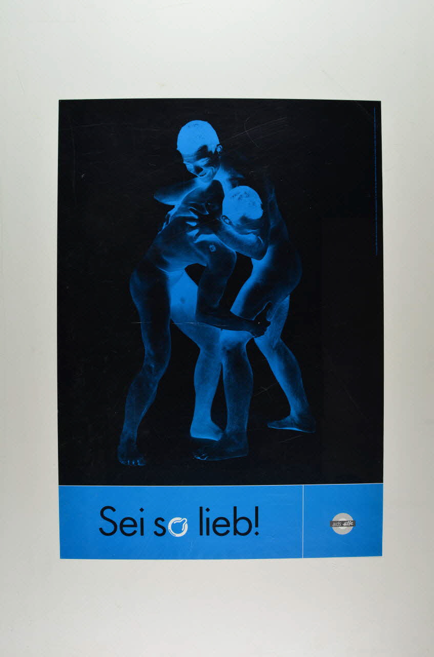 Aids-Hilfe Autriche affiche Affiche "Sei so lieb !" (Sois gentil !) Autriche 2005 2005.64.12 Photo Mucem
