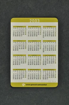 Generalitat De Catalunya, Departament de Sanitat i Assistència Social Carte calendrier "La sida decidim entre tots" Espagne 2003 2003.93.11 Photo Mucem