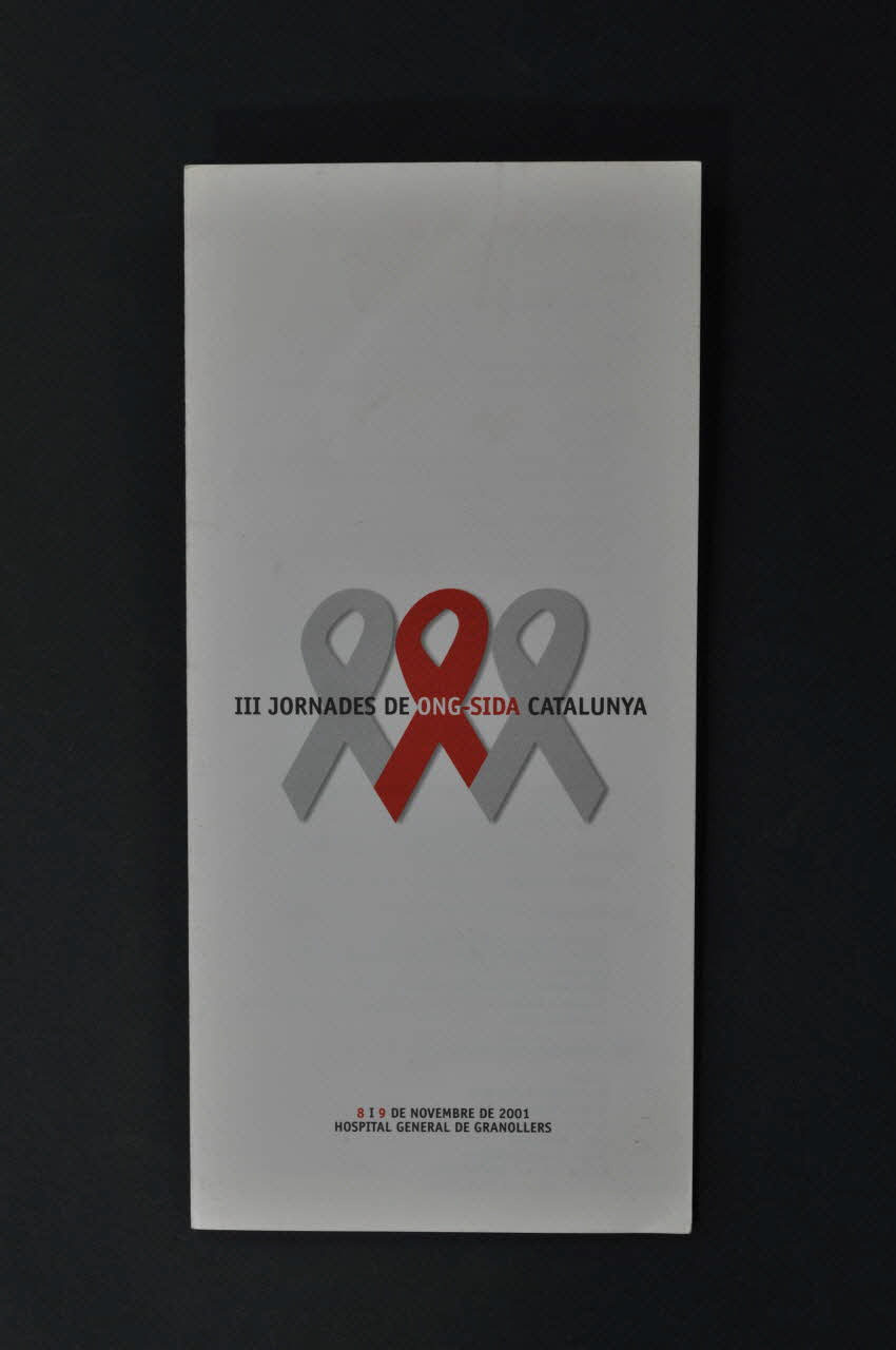 Comité 1er Décembre Dépliant "III Jornades de ONG-SIDA Catalunya" Espagne 2001/11 2003.93.12 Photo Mucem