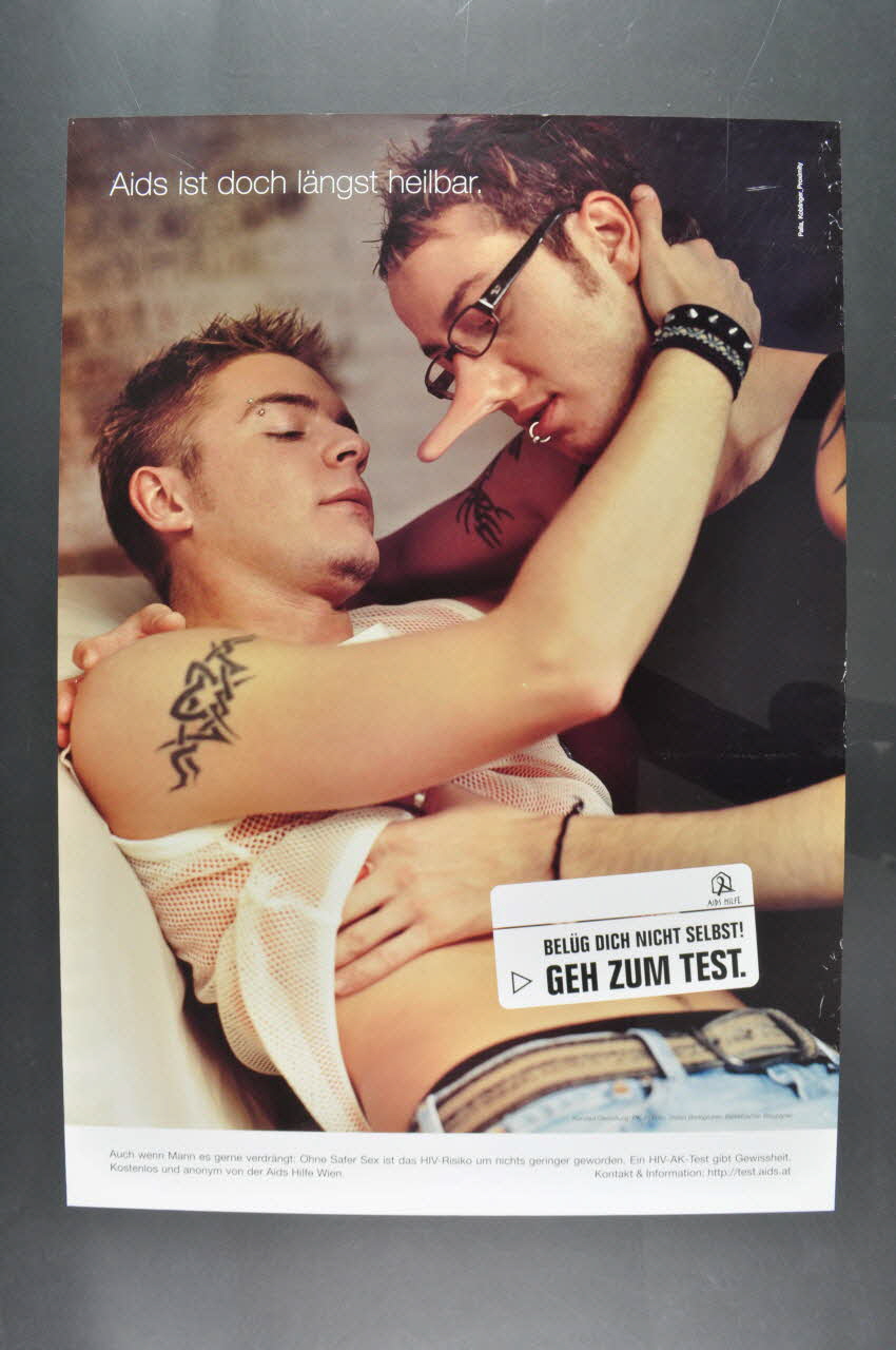 Aids-Hilfe Autriche affiche "Aids ist doch längst heilbar" (Le sida est quand même depuis longtemps curable..." Autriche 2005 2005.64.3 Photo Mucem