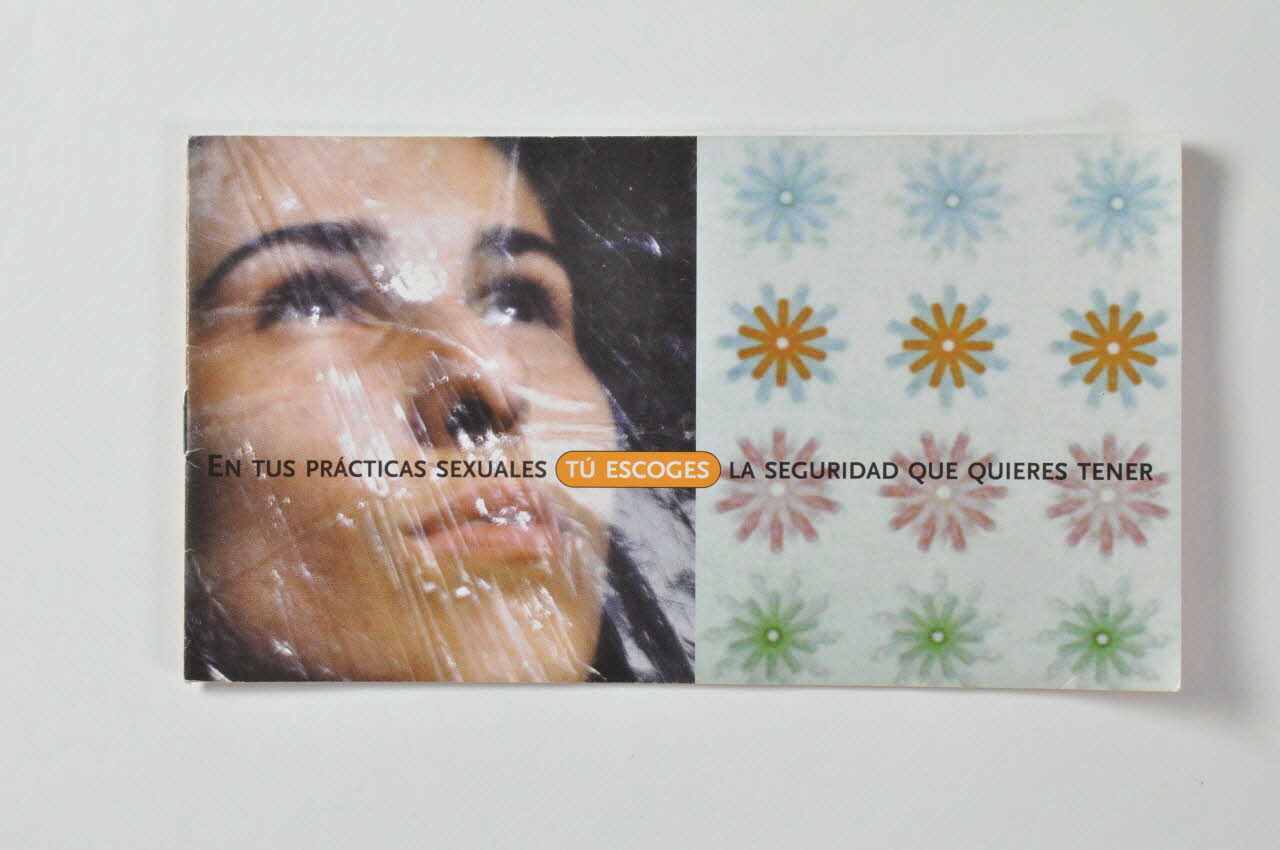 GL / Stop Sida BROCHURE "En tus practicas sexuales tu escoges la seguridad que quieres tener" (Dans tes pratiques sexuelles, pratiques la sécurité  que tu désires avoir) Espagne 2001 2003.93.24 Photo Mucem