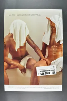 Aids-Hilfe Autriche affiche "Bei der Hitze überlebt kein virus" (Avec la chaleur aucun virus ne survit) Autriche 2005 2005.64.4  Photo Mucem