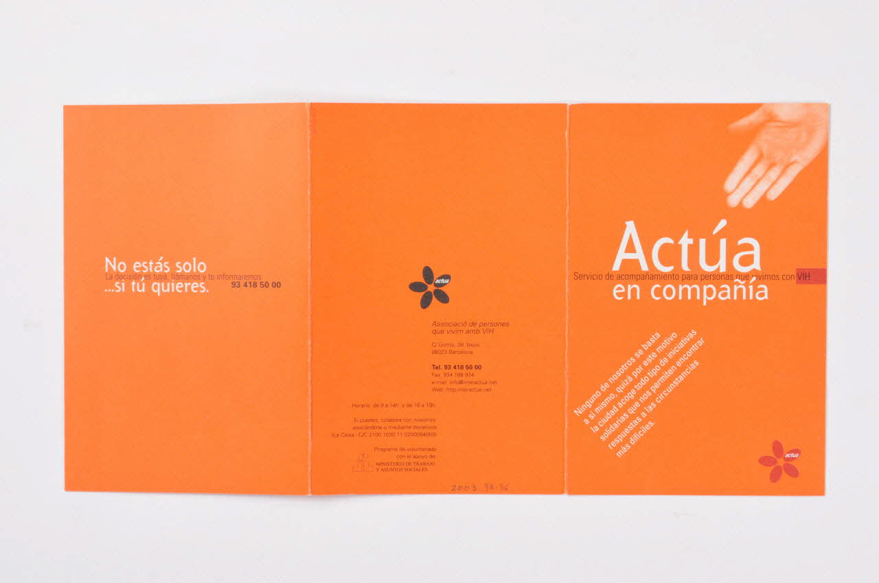 Dépliant "Actua en compania" (Actua en compagnie) 2003.93.36 Photo Mucem