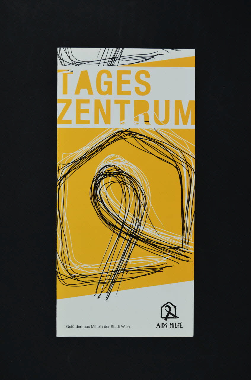 Aids-Hilfe Autriche Dépliant "Tages zentrum" (journée centre) Autriche 2004 2005.64.50 Photo Mucem