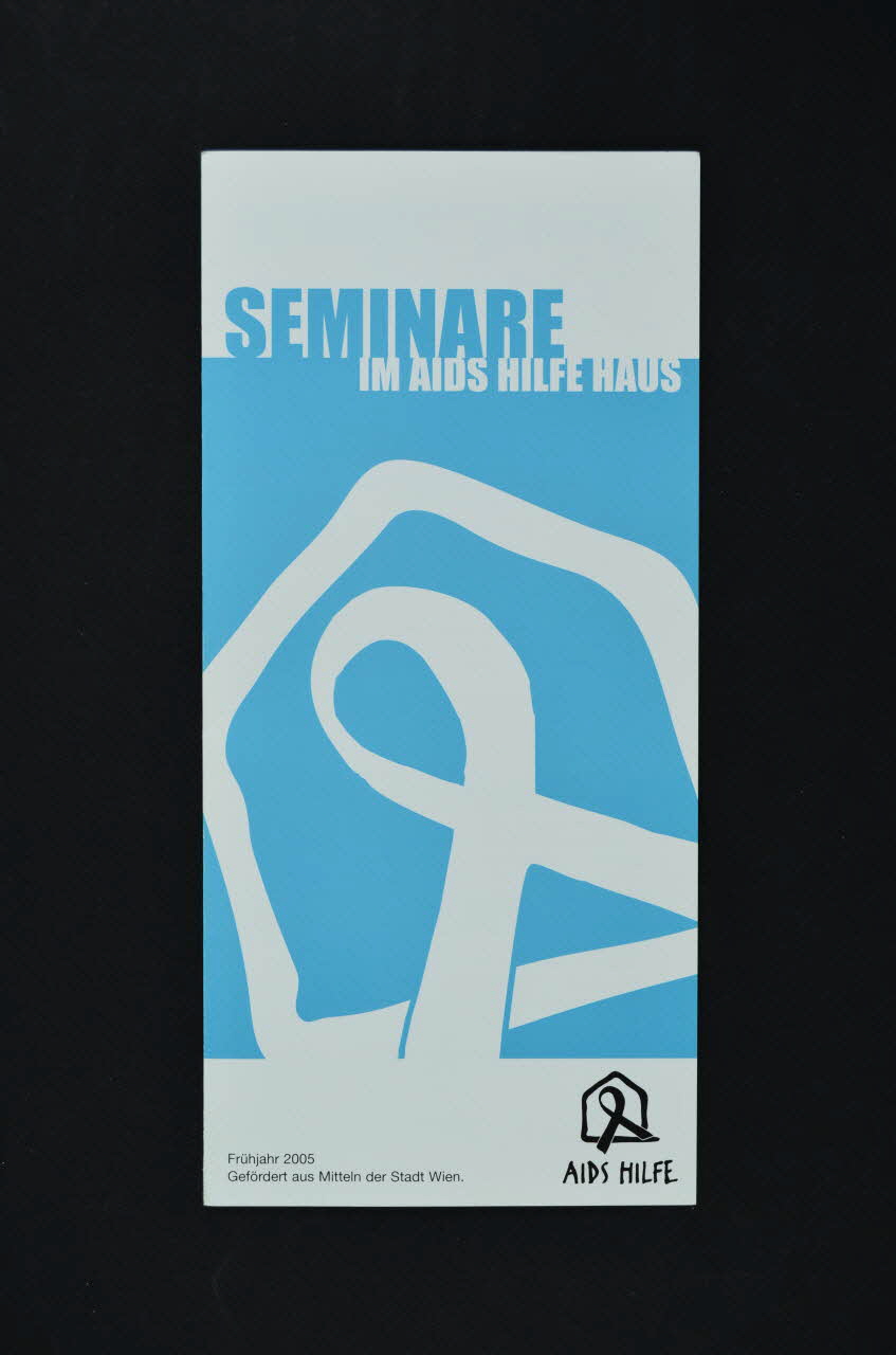 Aids-Hilfe Autriche Dépliant "Seminaire im Aids Hilfe Haus" Autriche 2005 2005.64.52 Photo Mucem