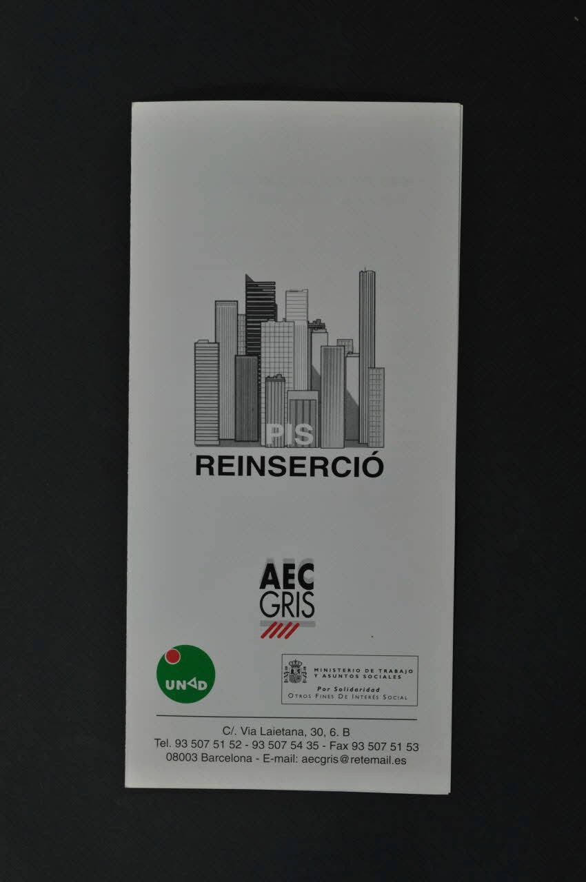 Dépliant "Pis Reinsercio" 2003.93.47 Photo Mucem