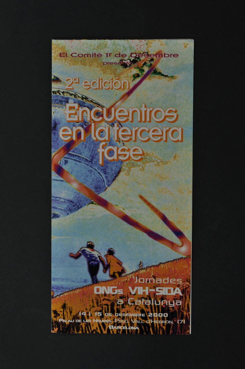 Comité 1er Décembre Dépliant "2° Edicion : Encuentros en la tercera fase" Catalogne, Espagne 2000 2003.93.5 Photo Mucem
