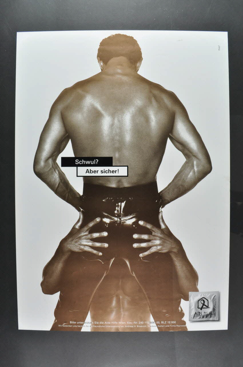 Aids-Hilfe Autriche affiche "Schwul ? Aber sicher !" (Homo... Mais sûr) Autriche 2005 2005.64.7 Photo Mucem