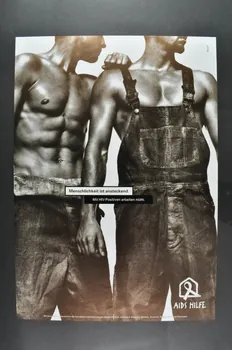 Aids-Hilfe Autriche affiche "Menschlichkeit ist ansteckend. Mit HIV-Positiven arbeiten nicht." (L'humanité est contagieuse???) Autriche 2005 2005.64.8 Photo Mucem