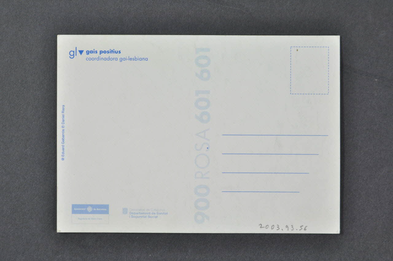 carte postale "Gais positius"  (Gais positifs) 2003.93.56 Photo Mucem
