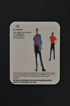 Ex Aequo, Belgique sous-bock "Ne nous contentons pas de nos premières impressions. Ne présumons pas trop..." Belgique 2000 2003.94.104 Photo Mucem