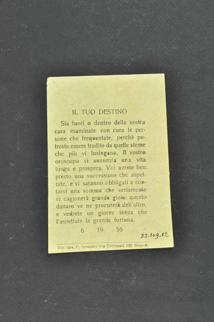 billet DMH1953.109.12 Photo Mucem
