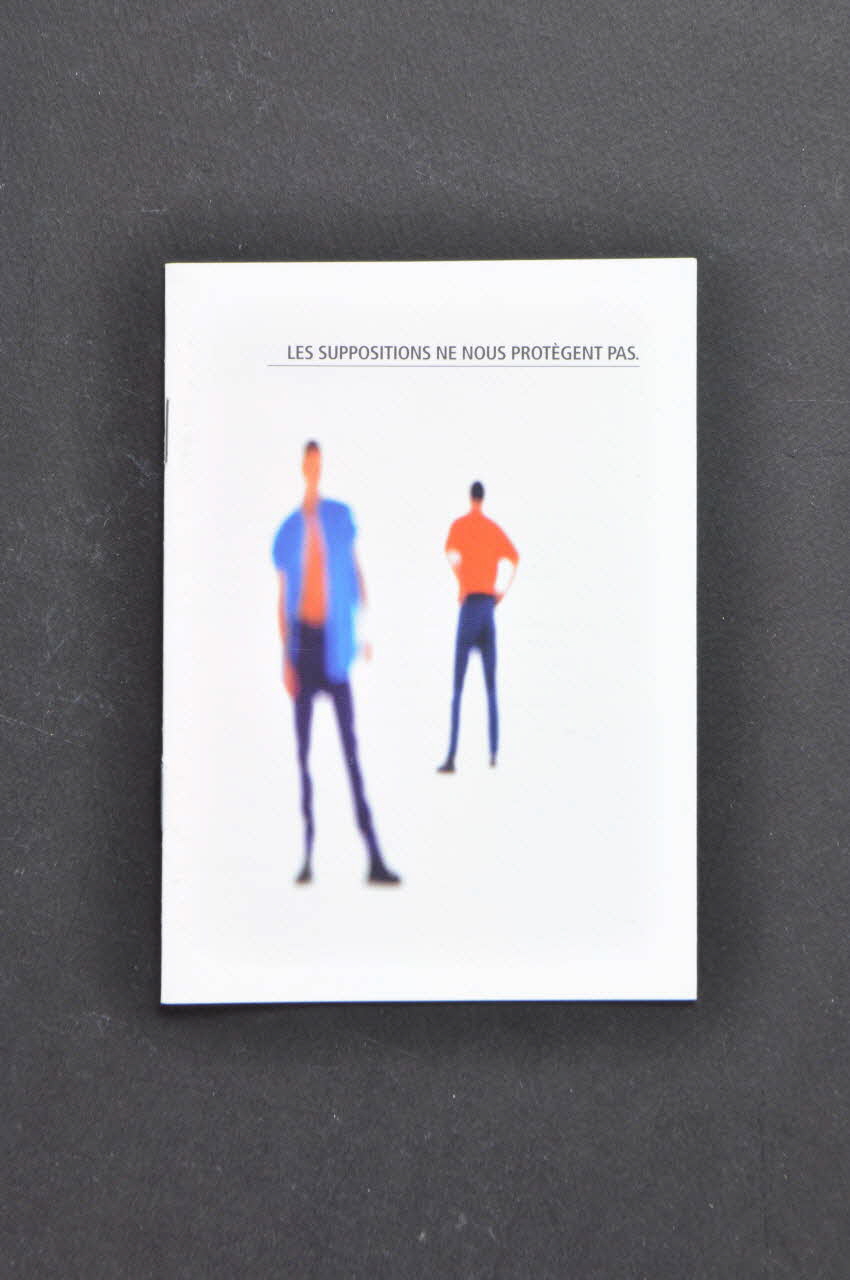 Ex Aequo, Belgique BROCHURE "Les suppositions ne nous protègent pas" Belgique 2000 2003.94.112 Photo Mucem
