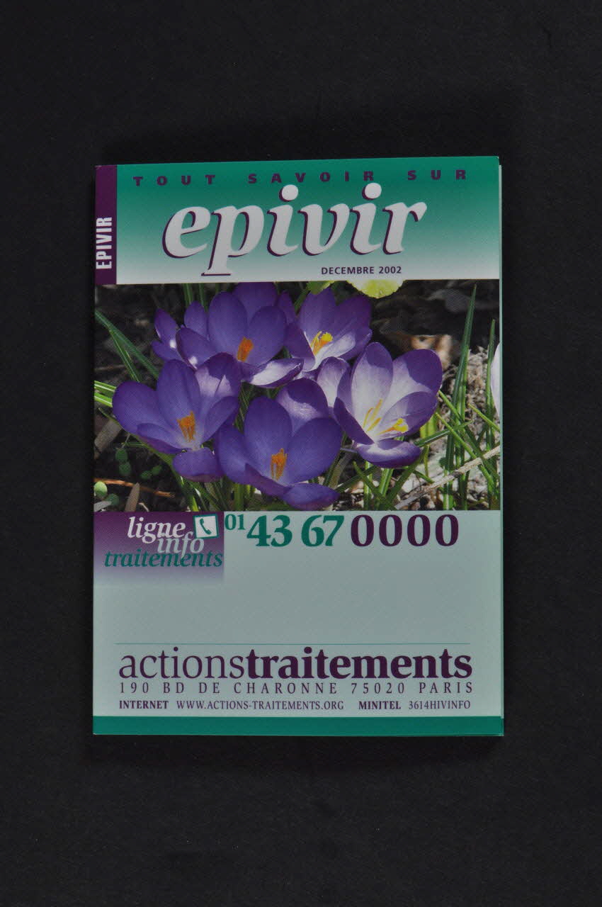 Actions Traitements Dépliant "Tout savoir sur Epivir" France 2002/12 2003.94.123 Photo Mucem