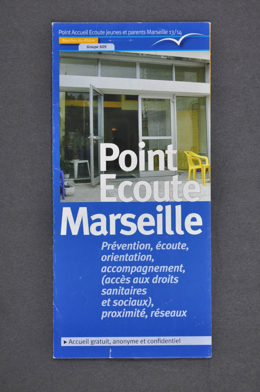 Dépliant "Point Ecoute Marseille" 2005.8.27 Photo Mucem
