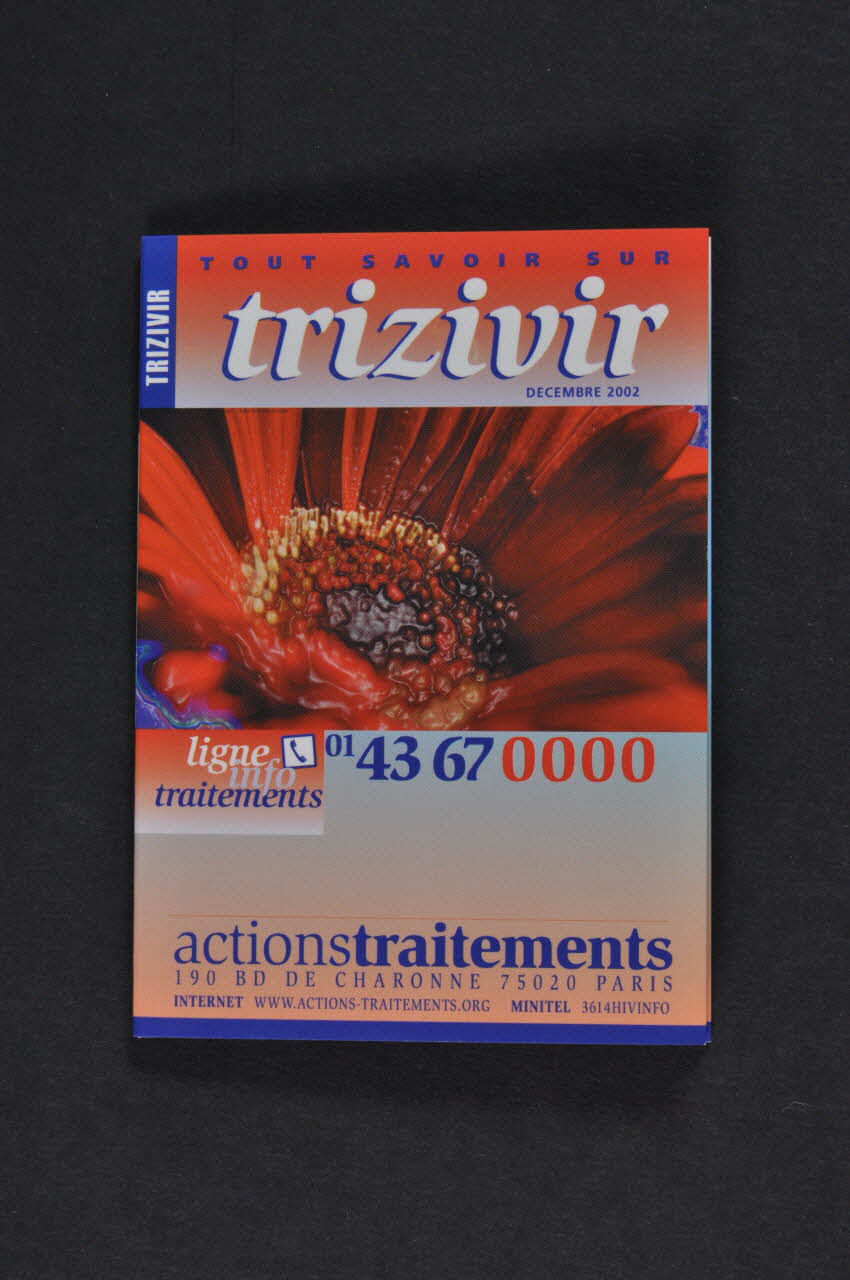 Actions Traitements Dépliant "Tout savoir sur Trizivir" France 2002/12 2003.94.125 Photo Mucem
