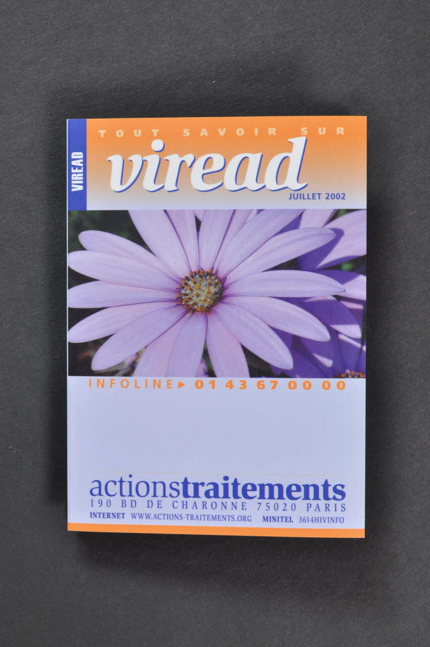 Actions Traitements Dépliant "Tout savoir sur Viread" France 2002/7 2003.94.126 Photo Mucem