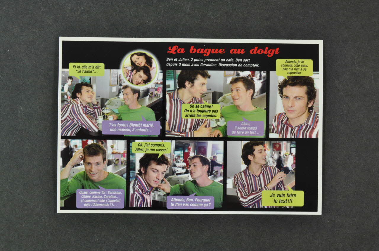 carte postale "La bague au doigt / Jouez la carte du dépistage" 2005.8.35 Photo Mucem