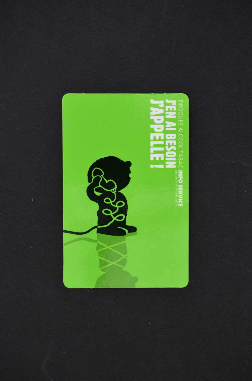 Carte d'information "J'en ai besoin. J'appelle" 2005.8.40 Photo Mucem