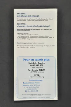 Aides, Antenne Seine Et Marne Dépliant "Dépistage du sida : Savoir pour agir" France 1998/4 2003.94.135 Photo Mucem