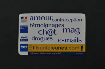 Carte d'information "Le web santé des jeunes" 2005.8.54  Photo Mucem