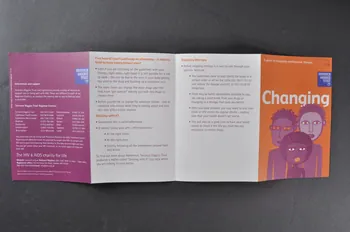 Terrence Higgins Trust Dépliant "Changing. A guide to changing combination therapy" (Changer. Un guide pour changer de multithérapie) Grande Bretagne 2002/6 2003.94.146  Photo Mucem